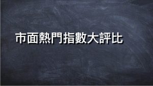 市面熱門指數大評比